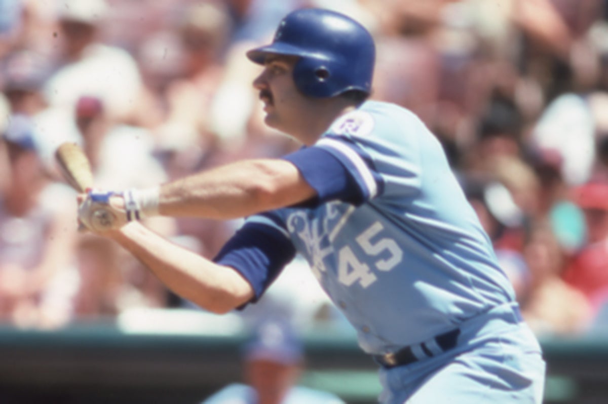 Steve Balboni bats for Royals